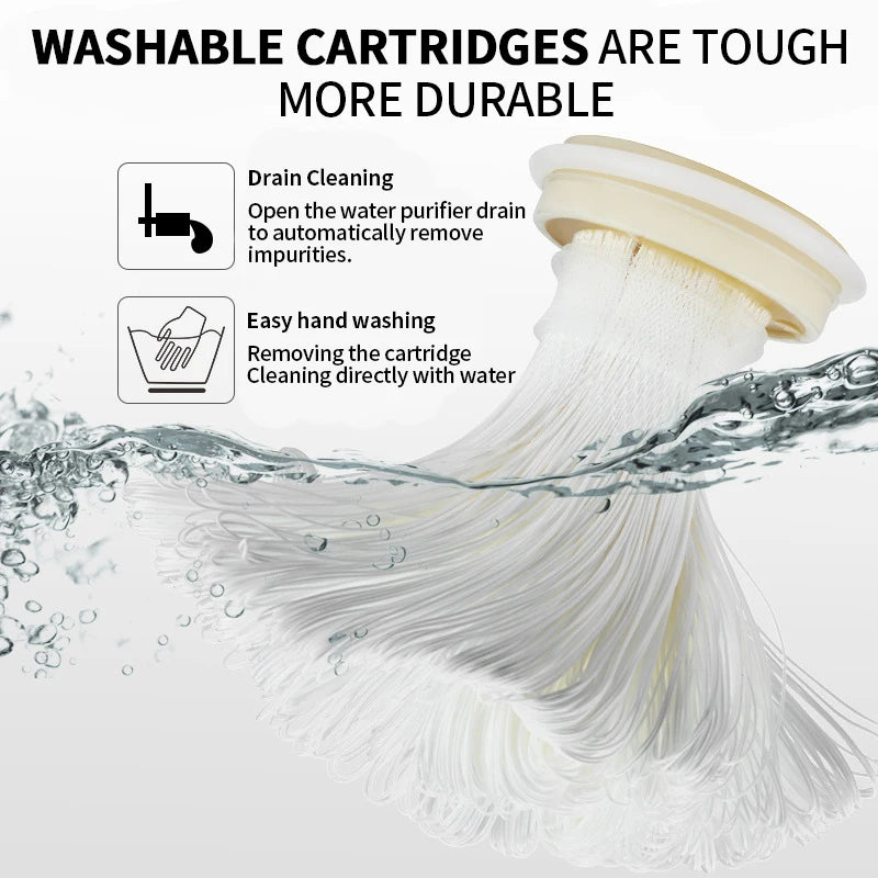 DIVEDEER Ultrafiltration Water Purifier Stainless Steel 8000-Liter Water Filtration System 0.01 Micron Membrane Water Purifier