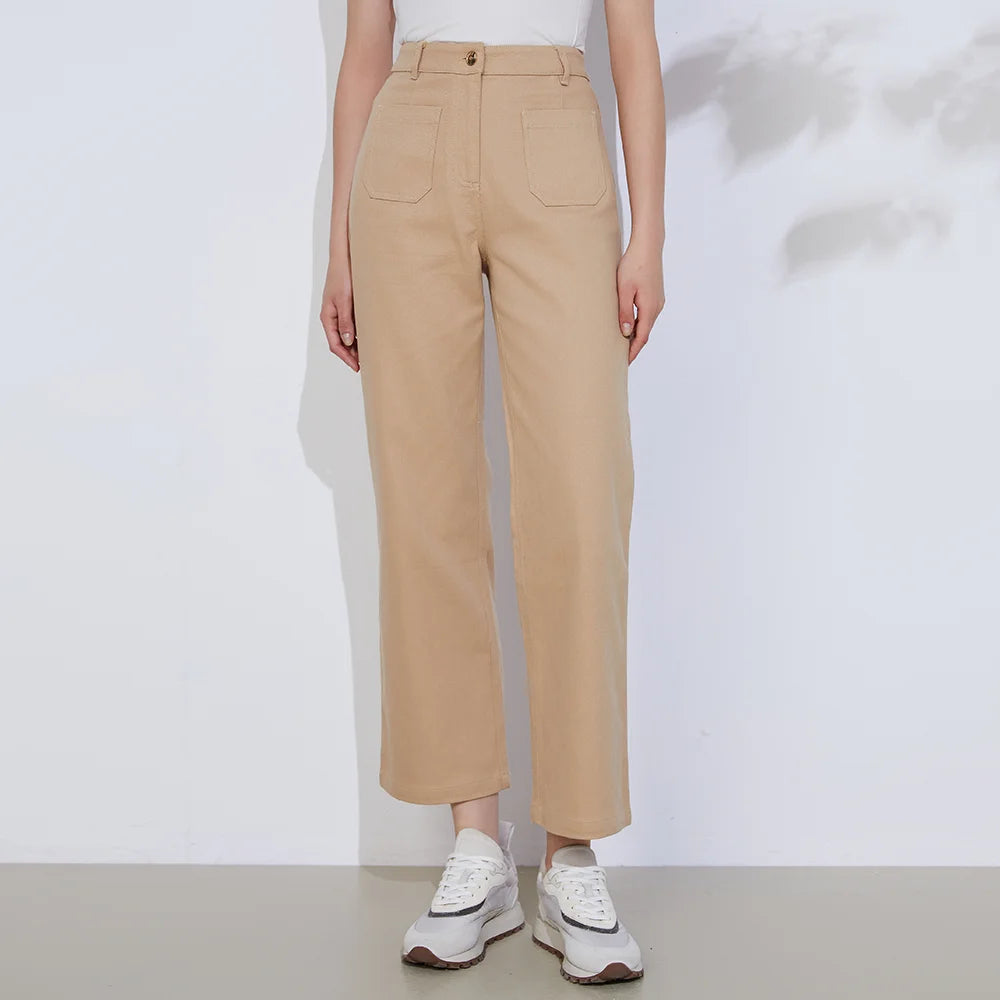 K2250L Ladies Clothes Cotton Luxury Women's Clothing Casual Pants High Quality Long Trousers Designer Clothes