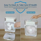 2026 Three In One Household Air Conditioner Small Air Cooler Portable Smallfan Household Night Humidifier LED Nightlight Fan