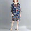 Women's Clothing Women Indian Dress Ready Stock Summer Vintage Causal Korean Style Beach Embroidery Tassel Floral Print Vestidos