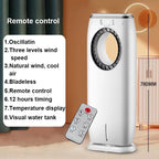 Water-Cooled Air Conditioning Fan Chiller Leafless Electric Refrigeration Cooling Remote Timer Humidifier Conditioner Cooler  EU