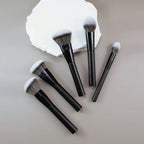 5-Piece Facial Makeup Brush Set: Foundation Brush, Powder Brush, Blush Brush, Concealer Brush, Contour Brush, Blending Brush.