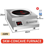 5000W/6000W High-power commercial induction cooker, Concave surface, high-power adjustment, A must-have for restaurants