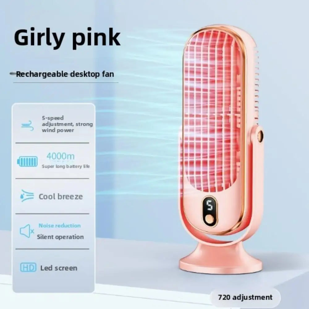 Small household  5-speed air-cooled fan, portable USB fan for office and camping
