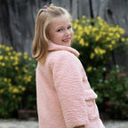 Dave Bella Girls Coat Autumn Winter Pink Lapel Baby Thickened Plush Jacket Cute Princess Outerwear Children's Clothing DB4254491