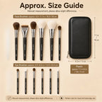 Makeup Brush Set 14PCS Soft Face Eye Cosmetic Brushes with Travel Pouch for Powder Blush Contour Foundation Eyeshadow Beauty Kit