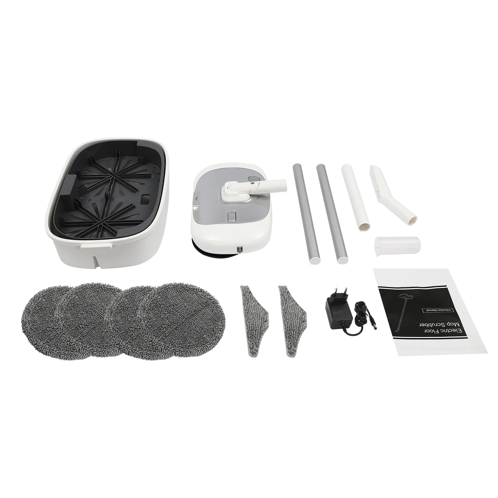 Electric Mop with Cleaning Bucket, Flexible Cordless Power Spin Mop, Low Noise Electric Mop Cleaner Set